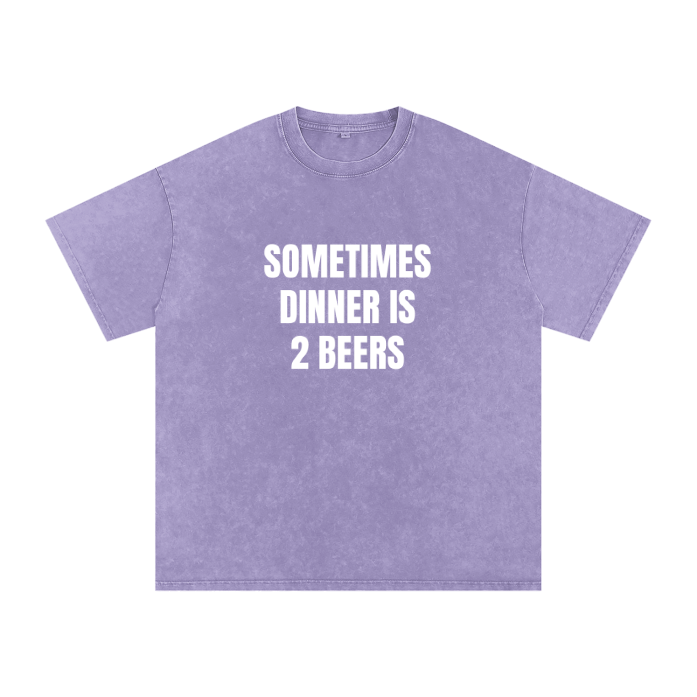 Snow Washed Oversized Cotton T-Shirt