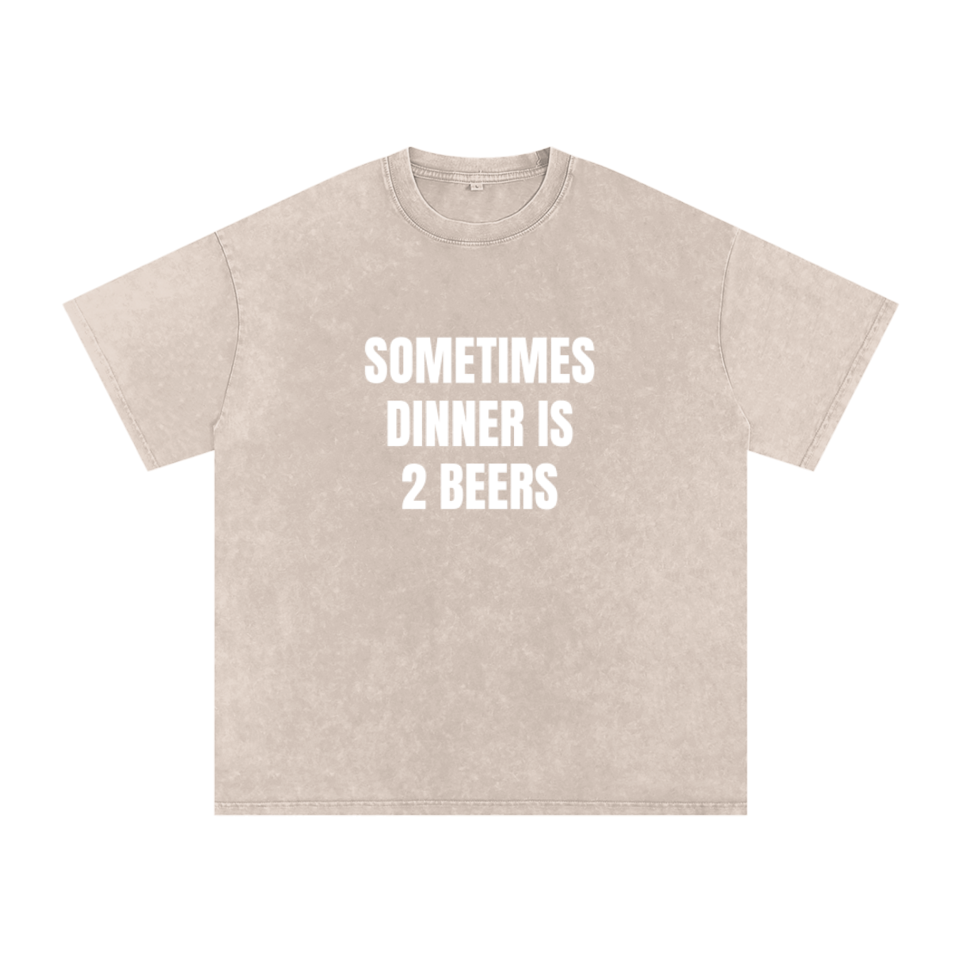 Snow Washed Oversized Cotton T-Shirt