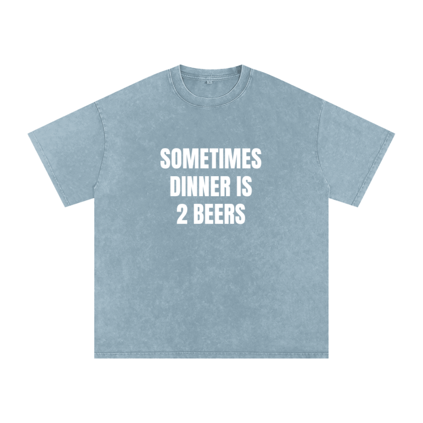 Snow Washed Oversized Cotton T-Shirt