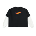 Hot Wheels Layered Contrast Sleeve Cotton T-Shirt