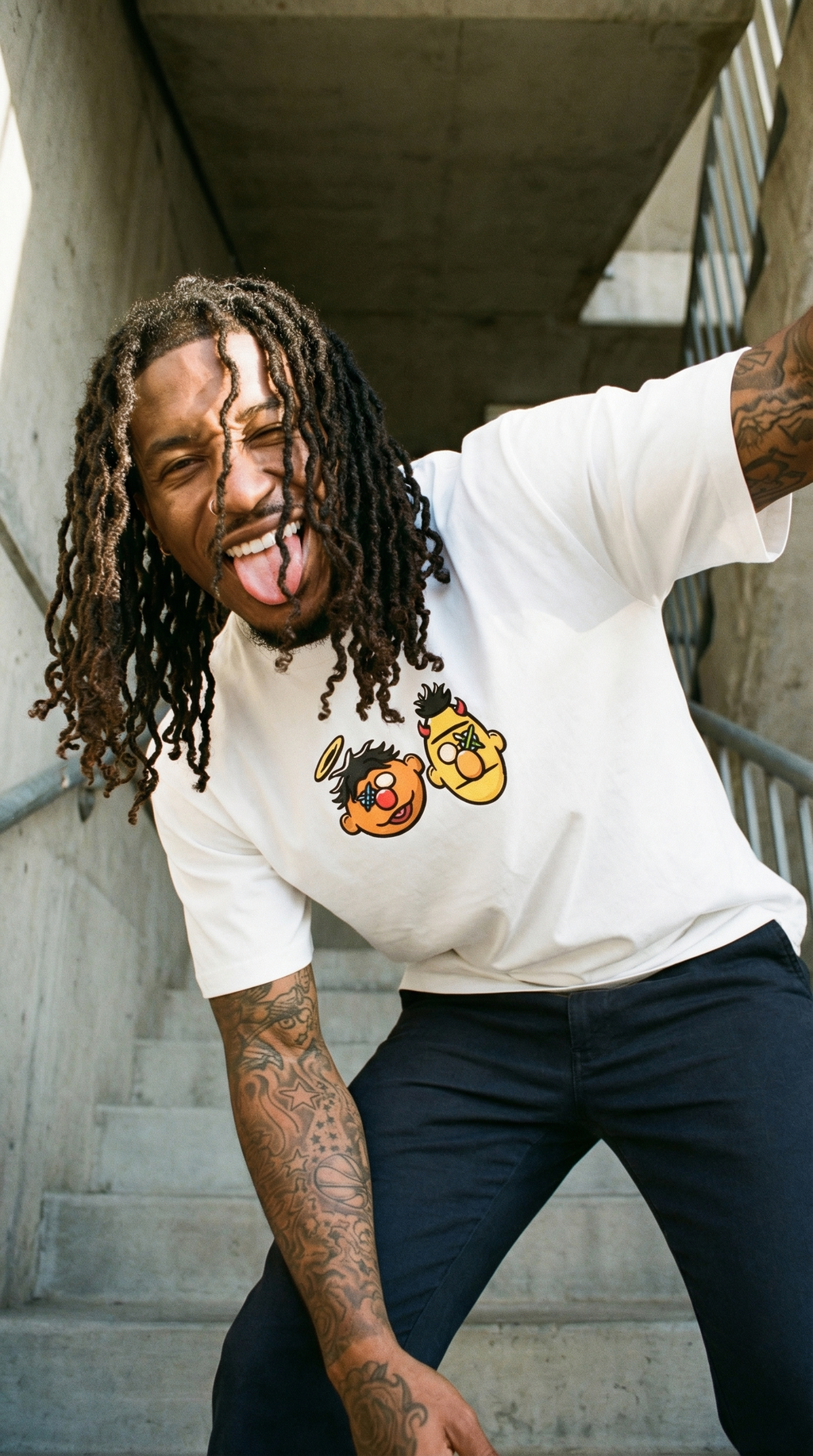 Enrique & Beto Sesame Street Essential Sorona Boxy T-Shirt