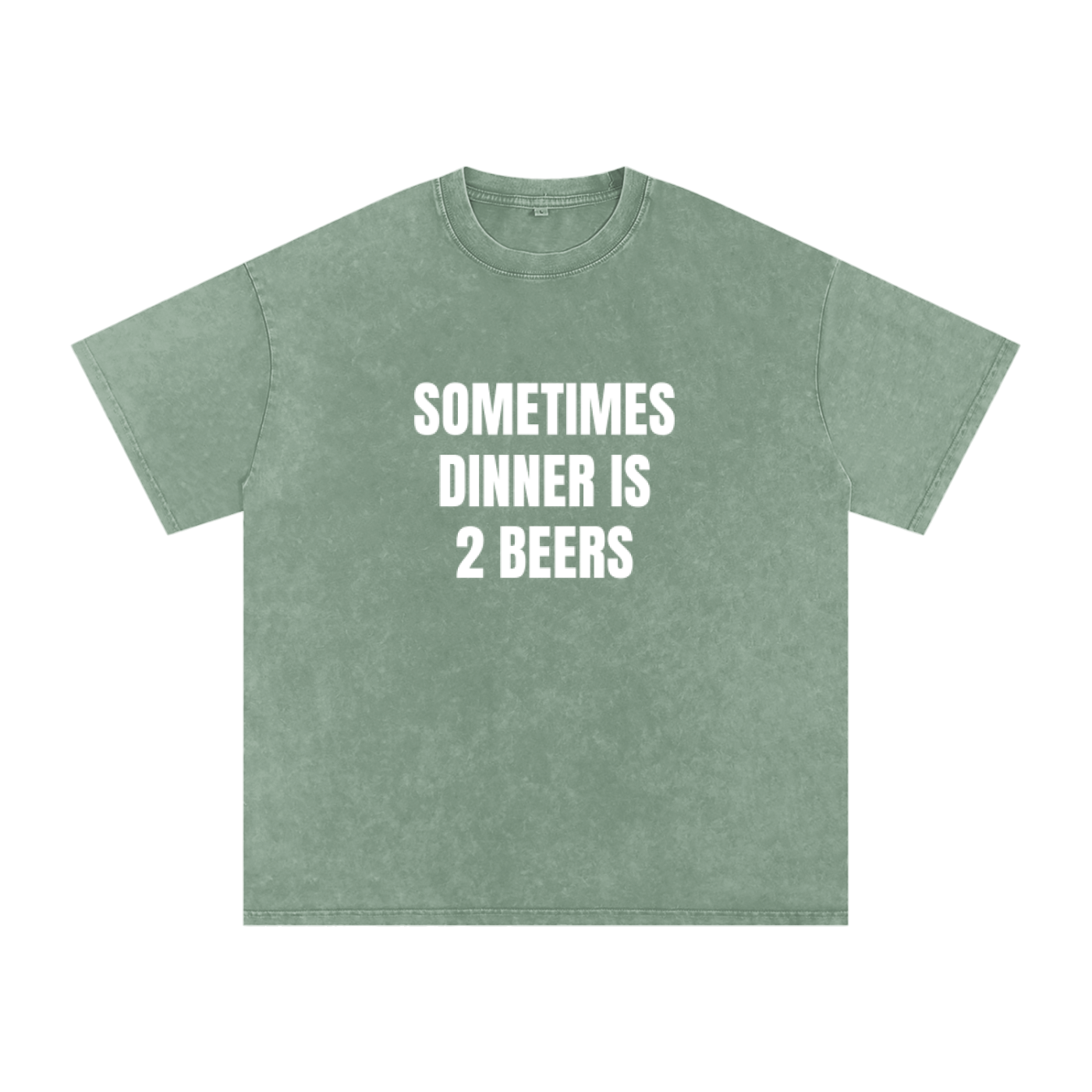 Snow Washed Oversized Cotton T-Shirt