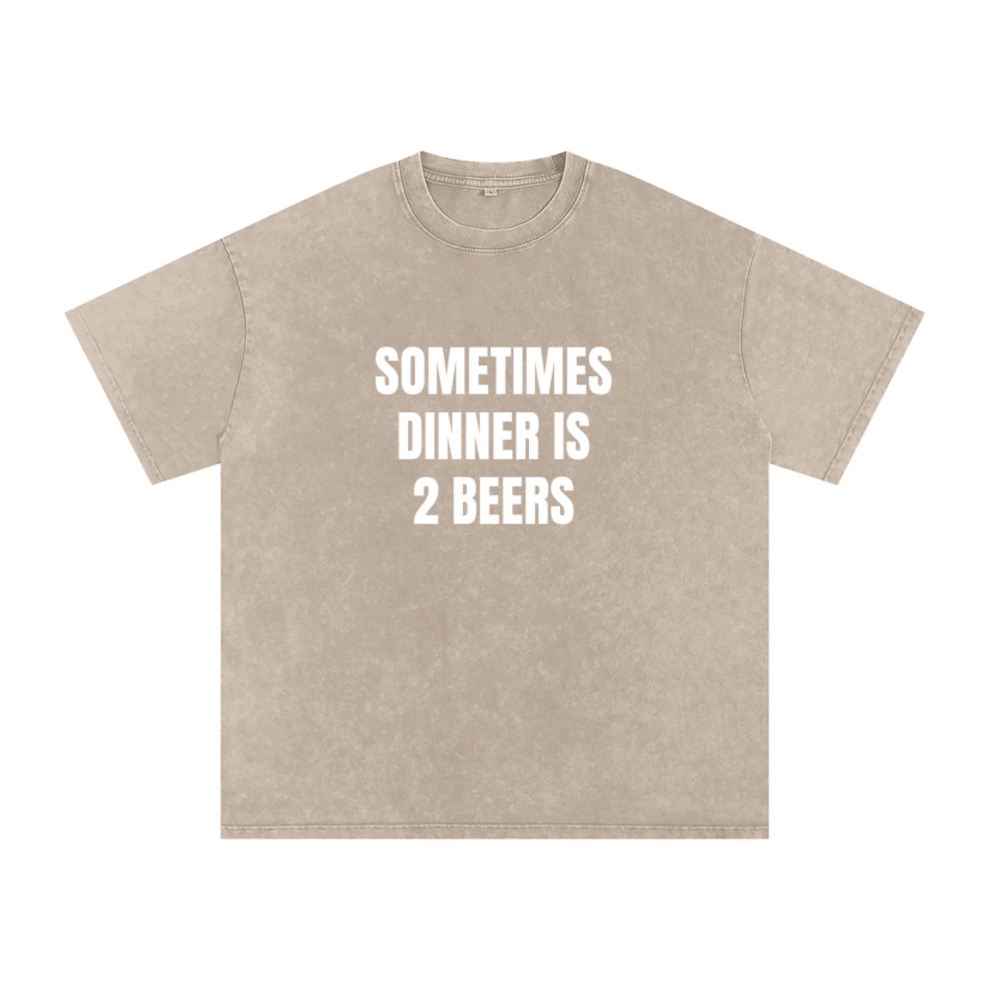 Snow Washed Oversized Cotton T-Shirt